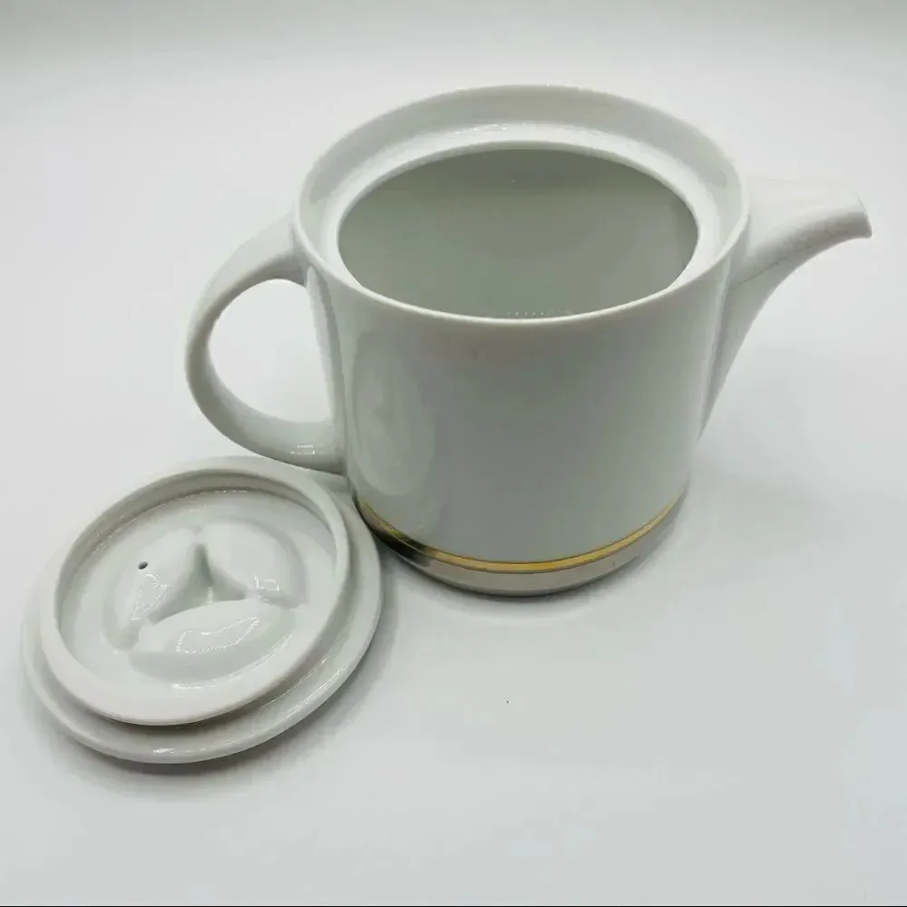 Vintage Mid-Century Thomas Germany Metallic Teapot and Creamer Set
